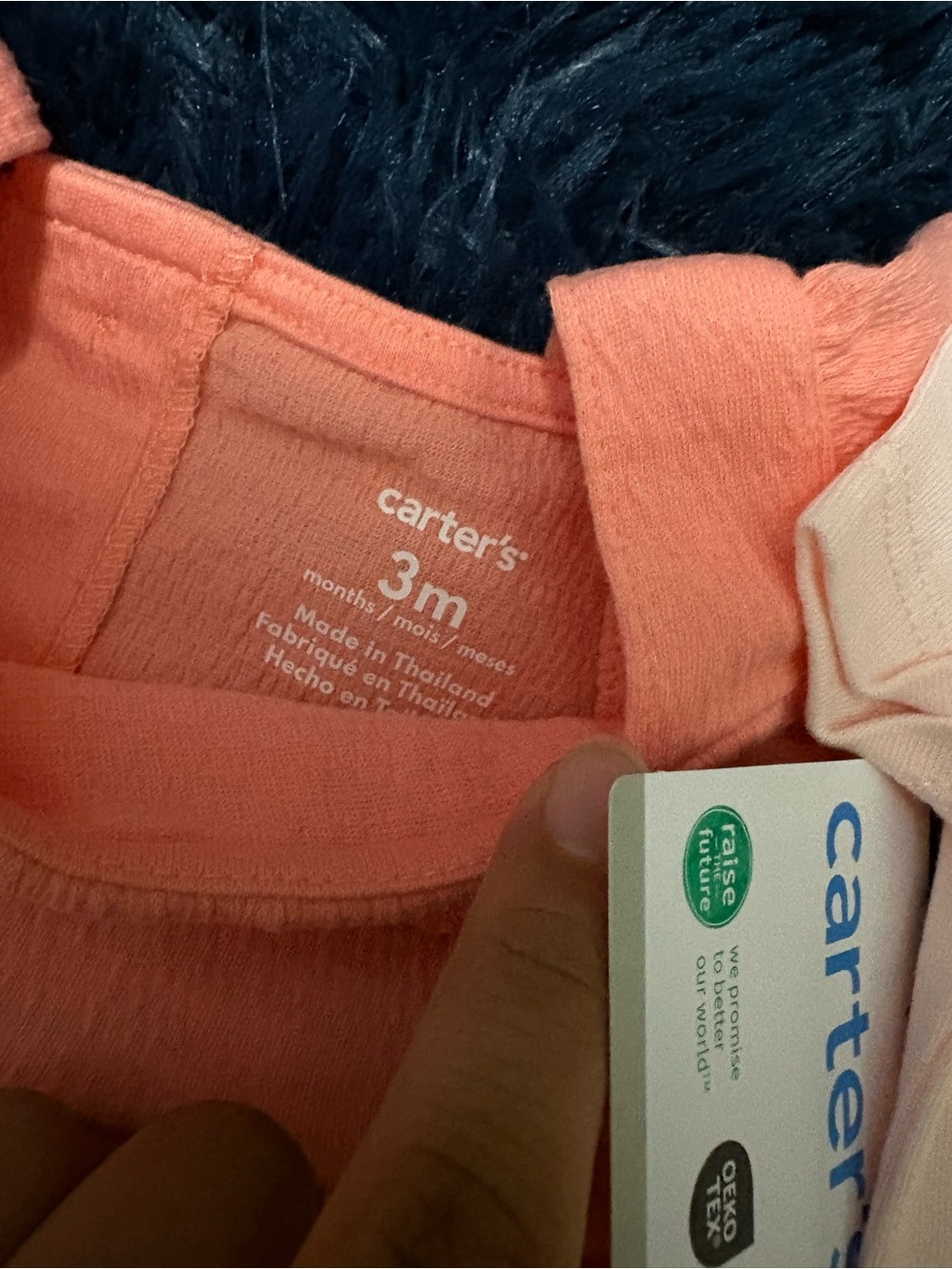 Carter's Coral Dress & Peach Fruit-Print Onesie Set - Picture 3 of 3